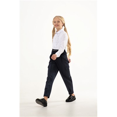 Синие брюки для девочки, модель 0424