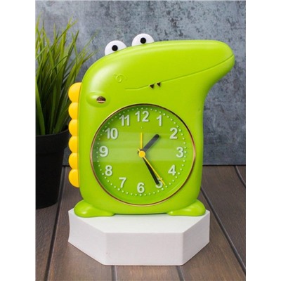 Часы-будильник «Crocodile», green (16,5х14,5 см)