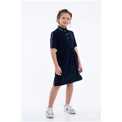 Синее школьное платье Mooriposh, модель 0156