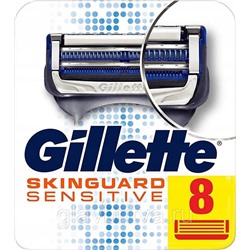 Кассета для станка для бритья Жиллетт Fusion SkinGuard Sensitive 8шт. (совместимы с Fusion-5)