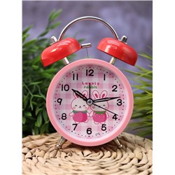 Часы-будильник «Two bunnies», red