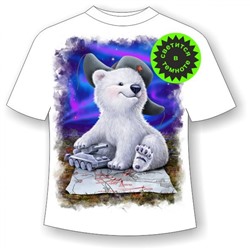 Детская футболка Белый мишка 1058 (В)