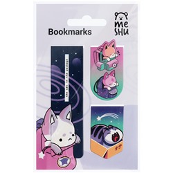 Закладки магнитные для книг, 3шт., MESHU "Catbox" MS_46725