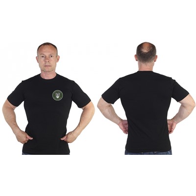 Черная крутая футболка с термонаклейкой ЧВК "Вагнер"
