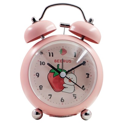 Часы-будильник «Fruity Friends», pink (13,5х10 см)