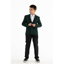 Зеленый школьный пиджак для мальчика, модель 0509/1