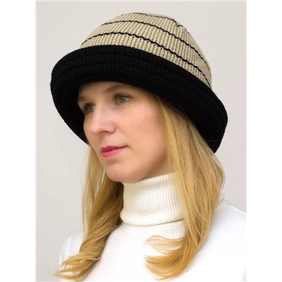 Шляпа женская весна-осень Veronica (Цвет бежевый), размер 56-58, шерсть 30%