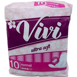 Гигиенические прокладки VIVI NORMAL ULTRA, 10 шт, 3 капли, 225 мм