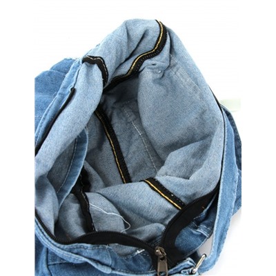 Сумка женская текстиль JN-208-172,  1отд,  плечевой ремень,  голубой jeans 261796