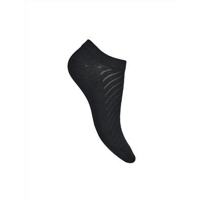Носки укороченные «Узор елочка» черный