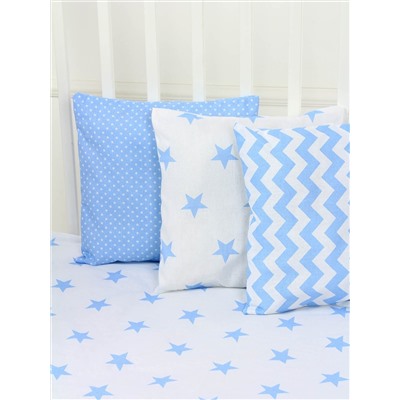 Набор бортиков для новорожденного (одеяло+12 подушек) - Голубой