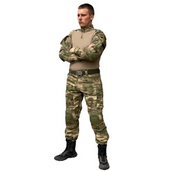 Тактический костюм с комплектом защиты (защитный камуфляж), - с защитными наколенниками и демпферными вставками в районе локтей