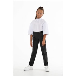 Серые школьные брюки для девочки Mooriposh, модель 0411/1