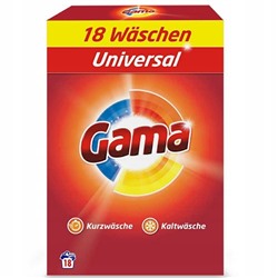 Порошок стиральный GAMA Universal 3в1 универсальный 1,17 кг, (18 стирок) гипоаллергенный (Испания) 50000903