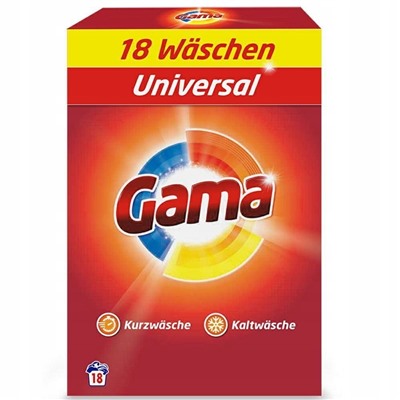 Порошок стиральный GAMA Universal 3в1 универсальный 1,17 кг, (18 стирок) гипоаллергенный (Испания) 50000903