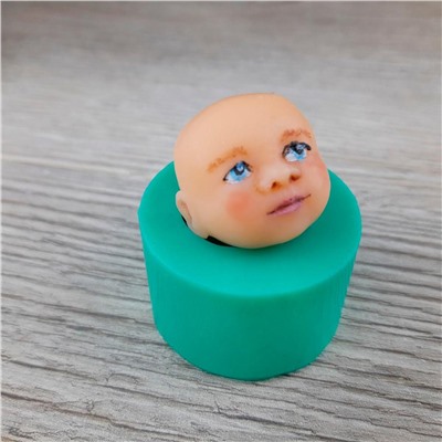 Силиконовый молд 3D Голова пупса-2