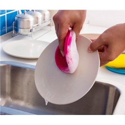 Силиконовая щетка для мытья посуды