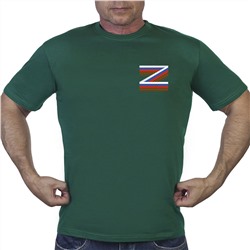 Зелёная футболка с трансфером Z (тр. №65)
