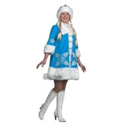 1113 "Снегурочка"Карнавальный костюм, голубой/белый