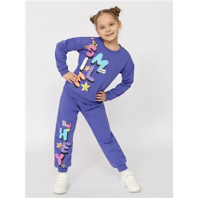 CSKG 90238-44-395 Комплект для девочки (джемпер, брюки),фиолетовый