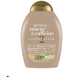 Кондиционер против выпадения волос с ниацинамидом и кофеином Fight Fallout + Niacin & Caffeine Conditioner, OGX 385 мл