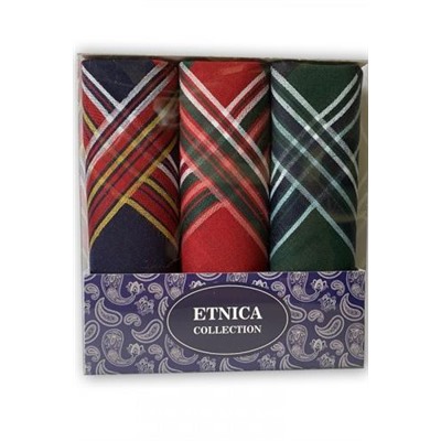 Подарочный набор носовых платков "ETNICA COLLECTION" 3 шт