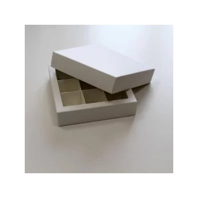 Коробка для конфет «шубер»,(9), белая, 140х140х35
