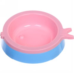 Миска пластиковая "Рыба моей мечты" 15*4см цвет розово-голубой/180мл