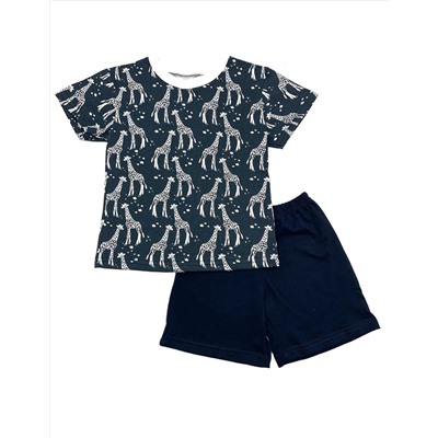 Комплект Safari темно-синий / шорты + футболка