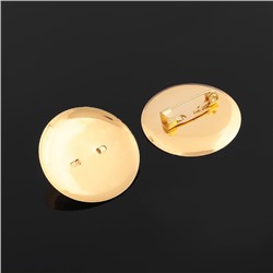 Основа для броши с круглым основанием СМ-367, (набор 5шт) 29 мм, цвет золото