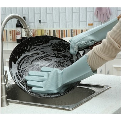 Силиконовые перчатки для мытья посуды
