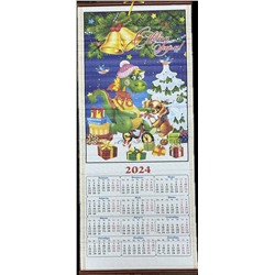 Календарь бамбуковый в подарочной коробке ZT - 01 ДРАКОН рис 3 р-р 33х75