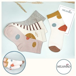 Детские хлопковые носки  (Узор 9) MilanKo D-222 упаковка