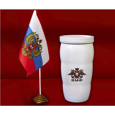 Стакан-термос как у Путина «ВМФ», – 400 мл горячего напитка где и когда угодно №74