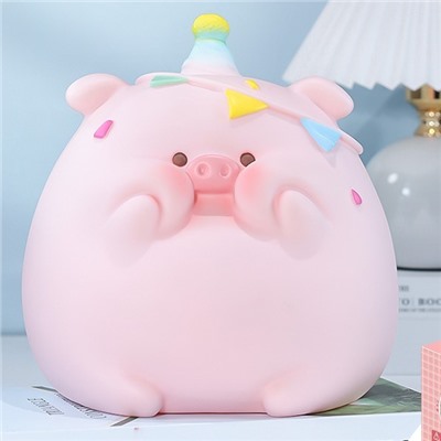 Копилка «Pig joy», pink (18,5 см), пластик