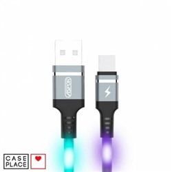 Светящийся кабель USB Type-C цветной