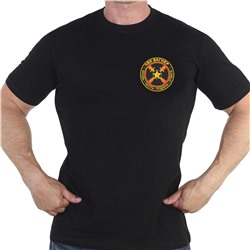 Чёрная футболка с термотрансфером "Вагнер"