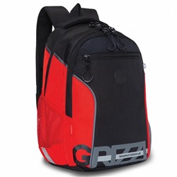 Рюкзак МАЛ GRIZZLY 259-1/1-RB черный-красный-серый