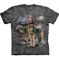 3д футболка с волками