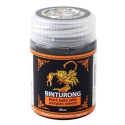 Binturong Черный бальзам с ядом Скорпиона, пластик (баночка-50г).12