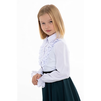 Белая школьная блуза, модель 06151