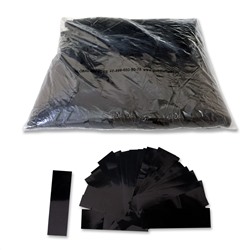 Конфетти металлизированное 17 х 55 мм (черное)