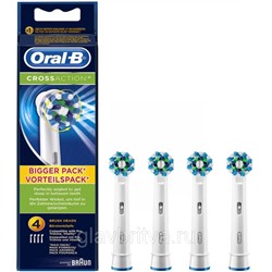 Насадка для электрической зубной щетки Oral-B BRAUN Cross Action, 4 шт.