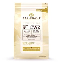 Белый шоколад в галетах / каллетах / дропсах (25,9% какао), 2,5 кг (Callebaut)