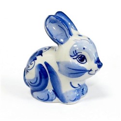 Кролик, гжель синяя