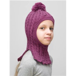 Шапка-шлем для девочки весна-осень Лиза (Цвет фуксия), размер 50-52