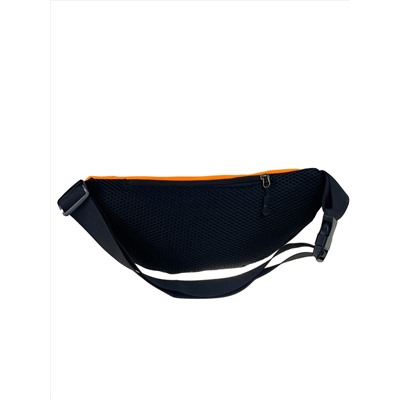 Мужская поясная сумка из текстиля, цвет черный/оранжевый