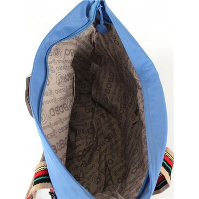 Сумка женская текстиль BoBo-1639,   1отдел,  плечевой ремень,  голубой 261576