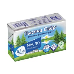 Масло сливочное 82,5% Тысяча Озер 180гр 1/16 Россия - Масло сливочное