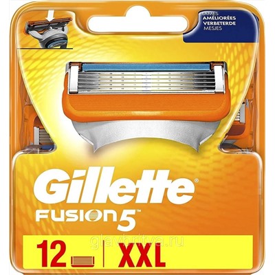 Кассета для станков для бритья Жиллетт Fusion-5, 12 шт.